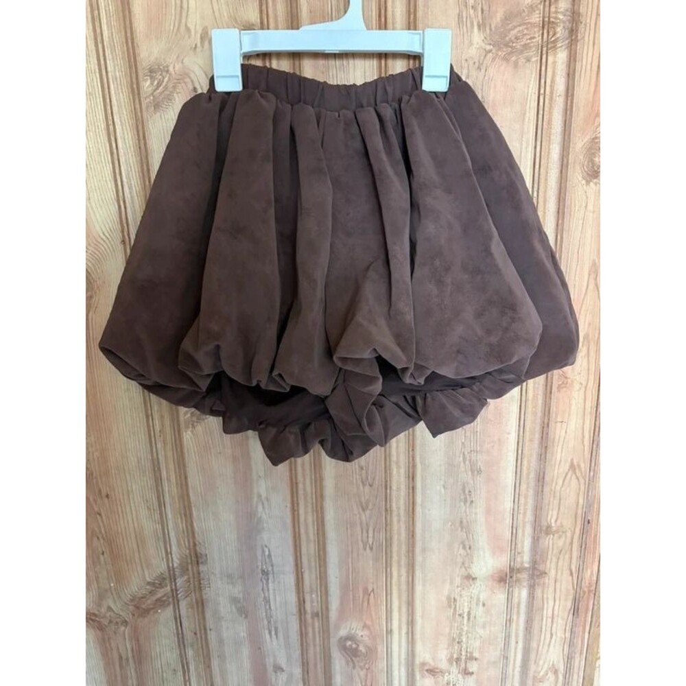 Missguided Brown Bubble Skort - Size M
